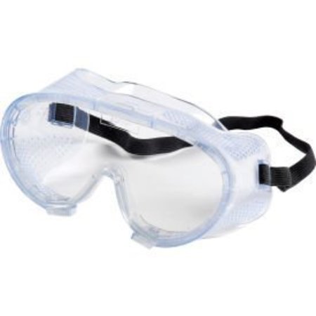 ERB SAFETY ERB&#153; 15143 Perforated Impact Resistant Goggles - Anti-Fog, Clear Lens, Black Straps 15143
